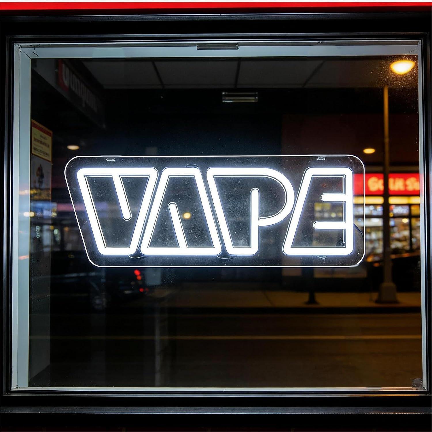 Vaping Store - Neonowa tablica VAPE, ściemnialna dioda LED