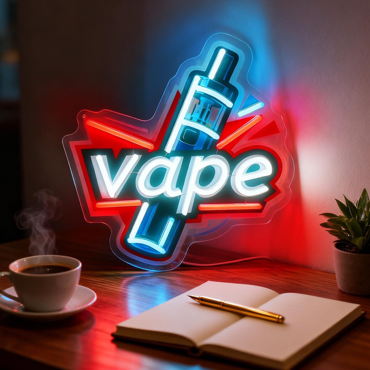 Neonowy znak Vape USB, ściemni – Vaping Store recenzja i cena