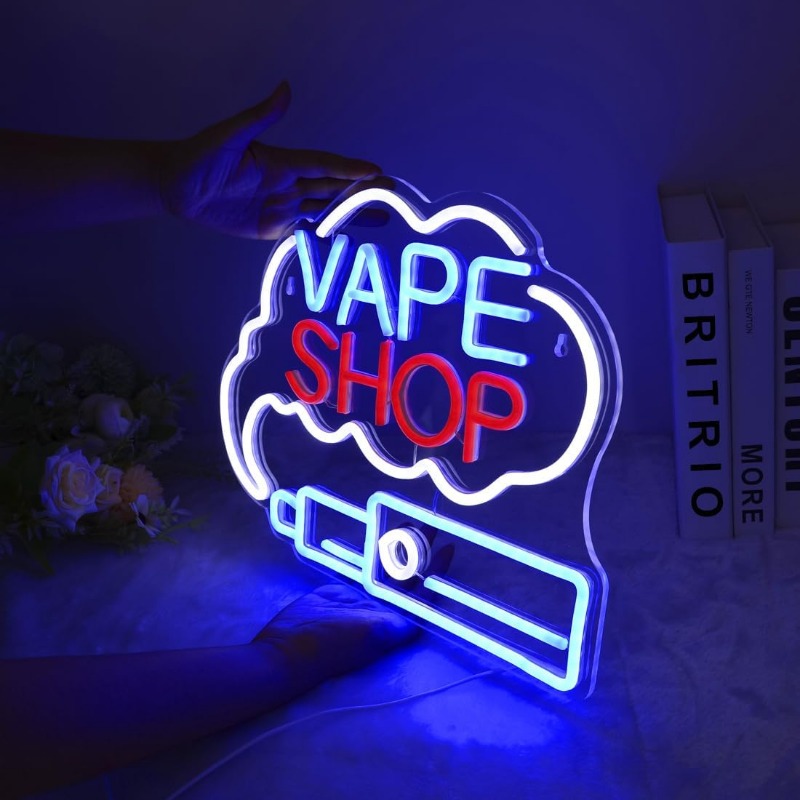 LED NEONOWY ZNAK DYMNY SKLEP V – Vaping Store recenzja i cena