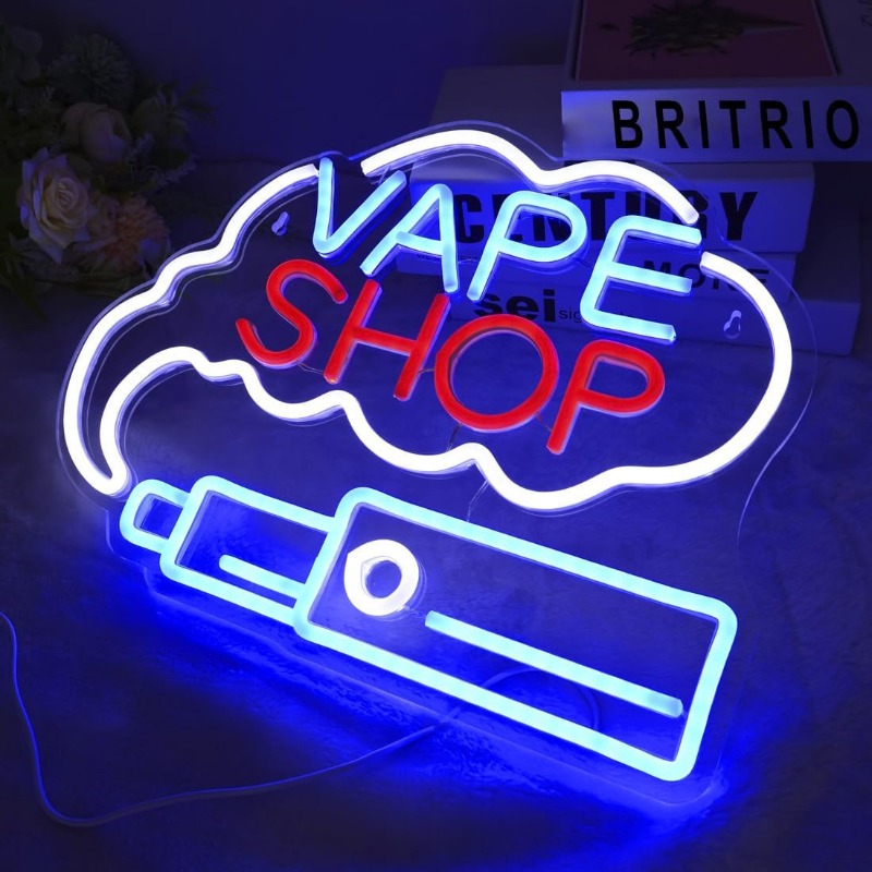 LED NEONOWY ZNAK DYMNY SKLEP V – Vaping Store recenzja i cena