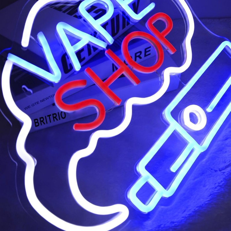 LED NEONOWY ZNAK DYMNY SKLEP V – Vaping Store recenzja i cena